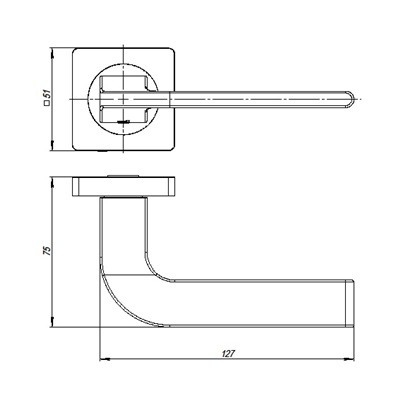 РУЧКА РАЗДЕЛЬНАЯ SPLINE JK BL-24 ЧЁРНЫЙ