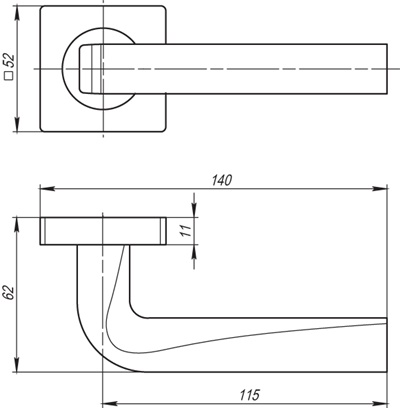 РУЧКА РАЗДЕЛЬНАЯ KEA SQ001-21MWSC-33 ИТАЛЬЯНСКИЙ ТИСНЕНЫЙ