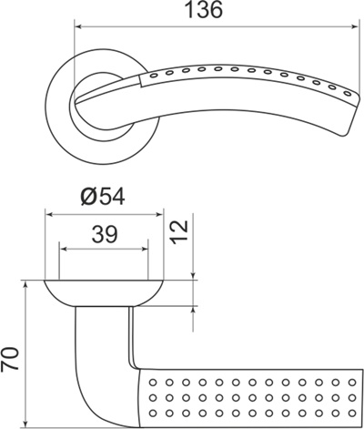 РУЧКА РАЗДЕЛЬНАЯ LIBRA LD26-1SN/CP-3 МАТОВЫЙ НИКЕЛЬ/ХРОМ TECH (КВ. 8х140)