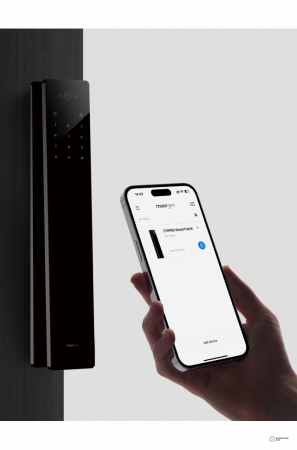 ЭЛЕКТРОННЫЙ ДВЕРНОЙ ЗАМОК MOORGEN T11 PRO SWAROVSKI BLACK (3-РИГЕЛЬНАЯ S8)