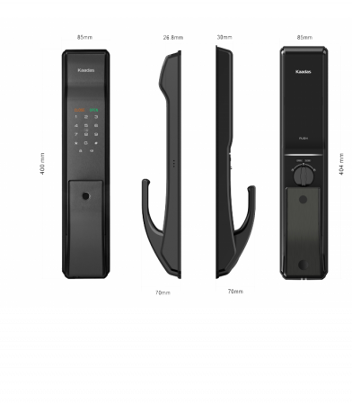 ВРЕЗНОЙ ЭЛЕКТРОННЫЙ ДВЕРНОЙ ЗАМОК KAADAS K9-5W BLACK С ОТПЕЧАТКОМ ПАЛЬЦА