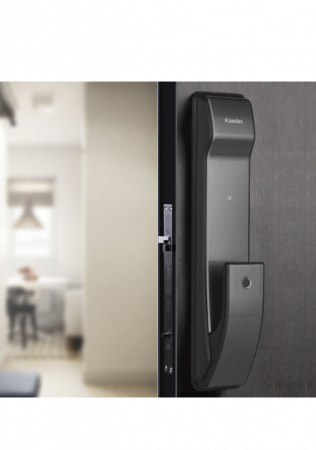 ВРЕЗНОЙ ЭЛЕКТРОННЫЙ ДВЕРНОЙ ЗАМОК KAADAS K9-5W BLACK С ОТПЕЧАТКОМ ПАЛЬЦА