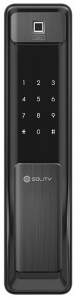 ВРЕЗНОЙ ЭЛЕКТРОННЫЙ ДВЕРНОЙ ЗАМОК SOLITY GSP-2000BK BLACK С ОТПЕЧАТКОМ ПАЛЬЦА