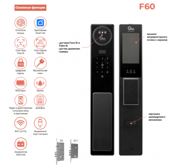 Е-КАНТРИ ЭМАЛИТ БЕЛЫЙ С ЭЛЕКТРОННЫМ ЗАМКОМ GIMMELI F60