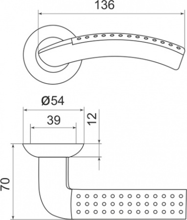 РУЧКА РАЗДЕЛЬНАЯ LIBRA LD26-1AB/GP-7 БРОНЗА/ЗОЛОТО